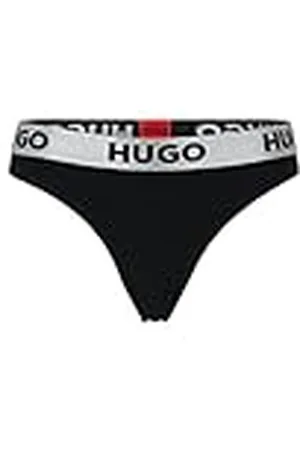 HUGO BOSS Kvinnors Stringtrosa Sporty Logo String, Black2, L