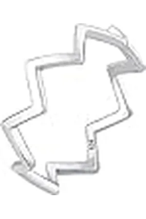 Elli Damring geo sicksack kantig edgy trend blogger i 925 sterlingsilver, 58 EU, fasettad slipning, Ingen ädelsten