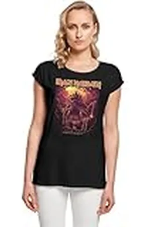Merchcode Dam-t-shirt Ladies Iron Maiden – Mummy Extended Shoulder Tee, lös passform, 100% bomull, , XL