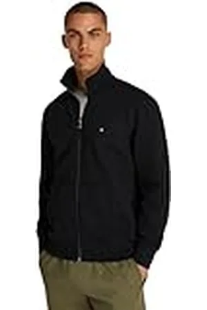 Tommy Hilfiger Herr ESSENTIAL FLEECE ZT STAND COLLAR MW0MW38083 tröja med dragkedja, svart, S, , S
