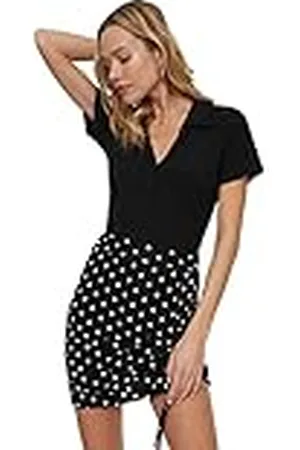 Trendyol Dam knapp detaljerat knäppt stickad body t-shirt, medium