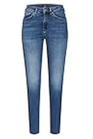 Scotch&Soda Dam Haut beskurna – blå skattraka jeans, , 26W x 34L