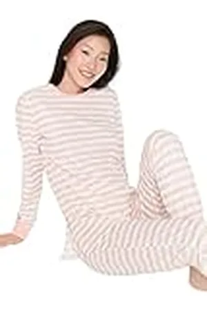 Trendyol Dam randig stickad pyjamas set, , XS