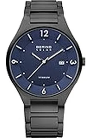 Bering Män Analogt Solar Collection armbandsur medTitan Armband och Safirglas
