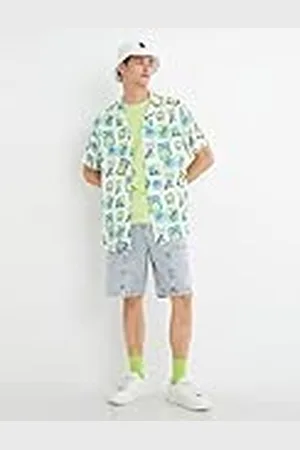 Koton Bermuda ficka för män, bomull, jeansshorts, , 33