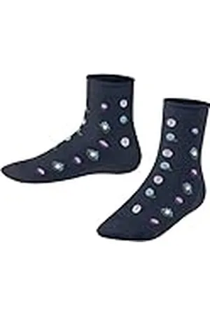 Falke Unisex barn prickig blomma Lyocell tunnt mönstrad, 1 par korta strumpor, , 35–38