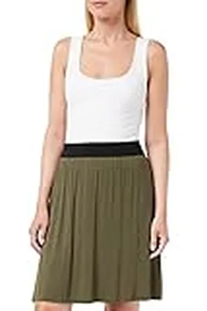 Kaffe Dam tröja knee längd casual elastisk midja linne, , 34