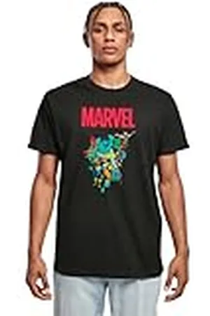 Merchcode Herr T-Shirt Marvel Universe Avengers Pop Group Tee normal passform, bomull 100%, XXL, , XXL