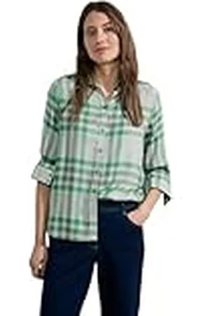 CECIL Dam TOS Check Blouse, , M
