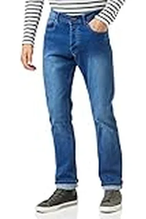 Enzo Jeans för män, Ljusblått, 32W x 32L