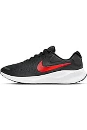 Nike Revolution 7 Unisex – vuxen skosnöre, svart/universitet, rödvit, 45,5 EU, , 45.5 EU