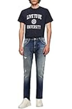 LTB Jeans herr Hollywood 300 – Rak Mid Rise Basic-5-ficks mörk tvätt av bomullsblandning – storlek W28L34, , 28W x 34L
