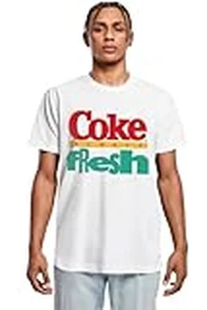 Merchcode Coca Cola 90-talslogotyp för män, normal passform, bomull 100%, 5XL, , 5XL