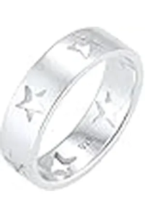Elli Ring kvinnor stjärnor Astro Cut Out i 925 sterlingsilver, 52 EU, fasettad slipning, Utan