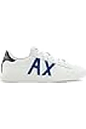 Armani Exchange Contrast Side Logo för män, Action Leather Lace Up Sneaker, , 44.5 EU