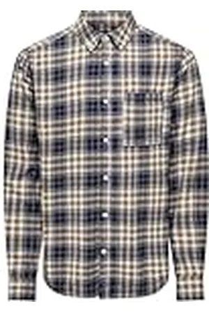 Only & Sons ONSRAL LS Slim Check Shirt, , M