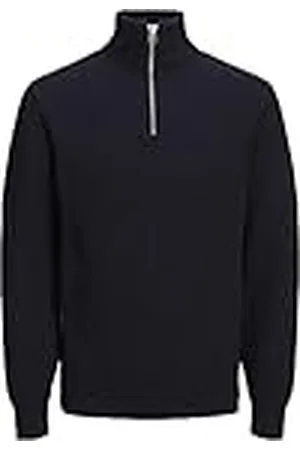 JACK & JONES Mäns RDDWALT Knit Half Zip SN stickad tröja, Navy Blazer, XL, , XL