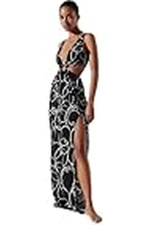 Karl Lagerfeld Dam Karl Circle AOP Beach Dress, , S
