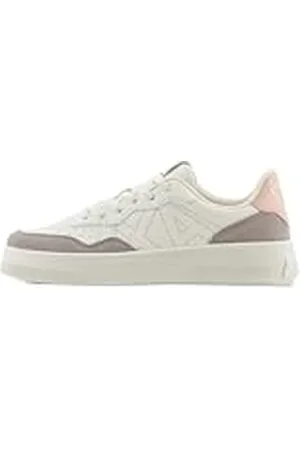 Armani Exchange Damseattle, mockadetaljer, broderade logotyper, sneakers, off white taupe + ros, 39,5 EU, , 39.5 EU