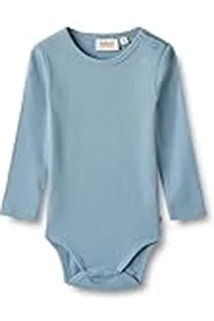 WHEAT Unisex baby ribbbody långärmad Spencer GOTS certifierad-hållbar småbarnspyjamas, , 80
