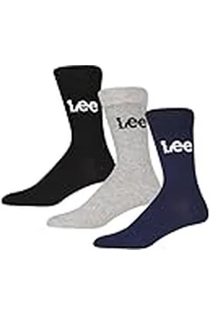 Lee Unisex svart/grå/marinblå | Män och kvinnor Low Calf Designer Dress Casual Wear Smart Crew Socks, , 37-39 EU