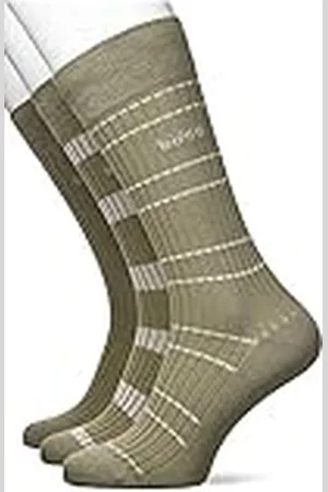 HUGO BOSS Män 3P RS Fine Rib CC Regular Socks, Light/Pastel Green, 40–46, , 46 EU