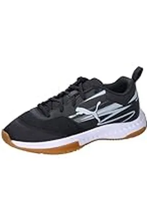 PUMA Unisex barn Varion Ii Jr inomhus domstol sko, svart cool ljusgrå tuggummi, 36 EU