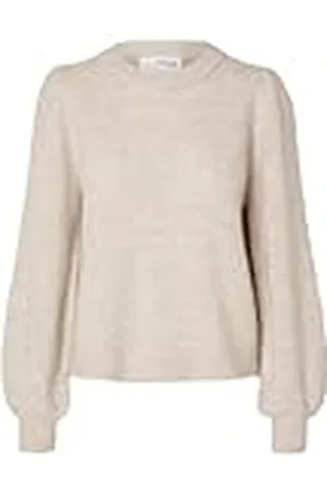 SELECTED SLFLULU LS stickad ribba O-hals NOOS, , XL