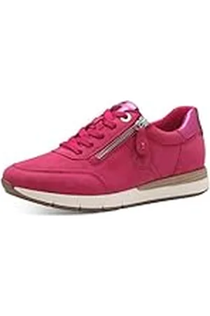 Tamaris COMFORT Damsneakers, platta av läder med dragkedja, fuchsia, 38 EU Weit