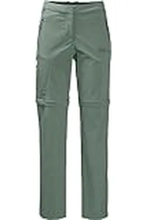 Jack Wolfskin Wanderthirst vandringsbyxor, stickad grön, 46 dam, , 44