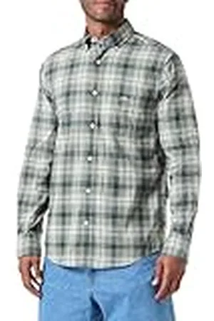 GANT Reg Poplin Check skjorta för män med knäppning krage, , XXL