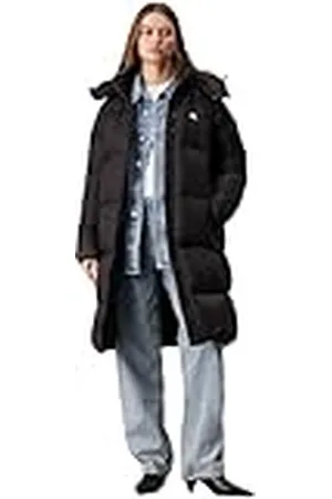 Calvin Klein Jeans dam Down, lång puffer, J20J224109, pufferjacka, svart, L, , L