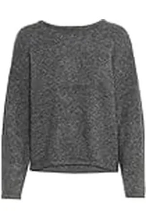 Kaffe Dam pullover med öppen rygg avslappnad passform rund hals långa ärmar hip längd, , XXL