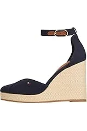 Tommy Hilfiger Kvinnors flagga hög bröllop ESPAD stängd tå Espadrilles, blå (rymdblå), 3,5 UK, , 36 EU