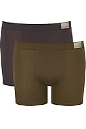 Sloggi Män män GO Natural C2P-shorts, brun mörk kombination, M (2-pack)