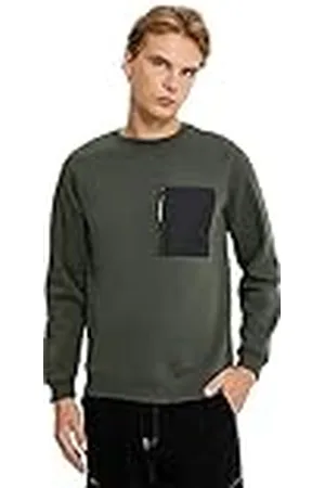 Koton Herr dragkedja ficka detalj crew neck sweatshirt, , L