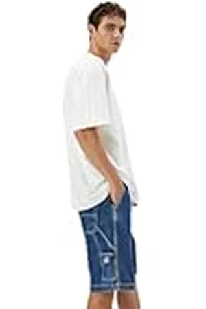 Koton Bermuda Cargo Pocket Buttoned Jean Shorts för män, , 33