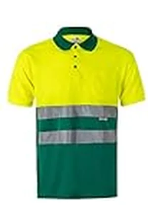 Velilla 173 Tvåfärgad polo kortärmad AV färg grön och fluorescerande gul storlek 5XL blandad, , 5XL