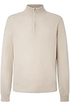 Hackett Merino Cash Mix Hzip pullover tröja för män, , S