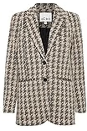 Ichi Ihkate Houndstooth extra stor ledig affärskavaj, , M