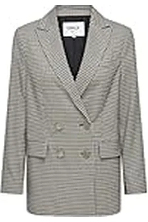 ONLY ONLLETTIE LS Loose Check blazer TLR, Moln dansare/kontroll: tannin & cornet Blue & Night Sky & Peat, 42