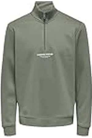 Only & Sons ONSCURATED REG halvlång dragkedja sweat, , XL