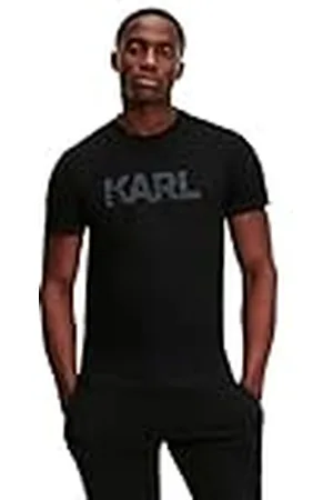 Karl Lagerfeld Flock Logo Crew Neck T-shirt, , XS
