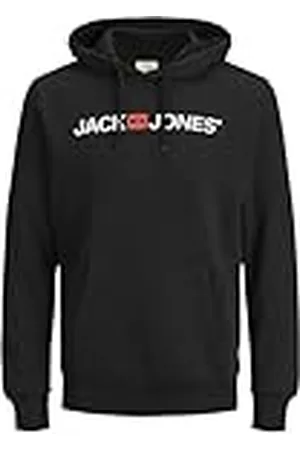 JACK & JONES Man Corp Logotyp Huvtröja Sweatshirt Bas Tröja Reg Fit, Color: , Size:XS