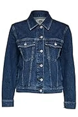 SELECTED Utsmyckad dam slfstory granblå denim jacka W jeansjacka