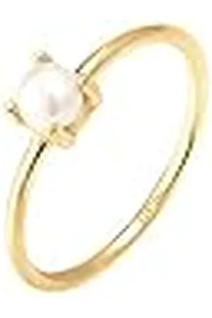 Elli Ring sötvattenspärla filigran 925 silver pläterad 0611182916, 58 EU, Facetslipad, Ingen ädelsten