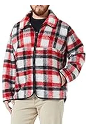 True Religion Herr zip Check oversize jacka, LAZURI blå, standard