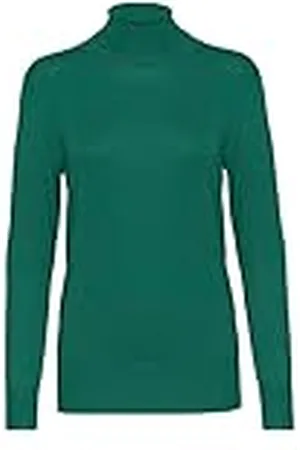 Kaffe Dam Rollneck T-shirt långärmad smal passform hip längd rib kanter, , S
