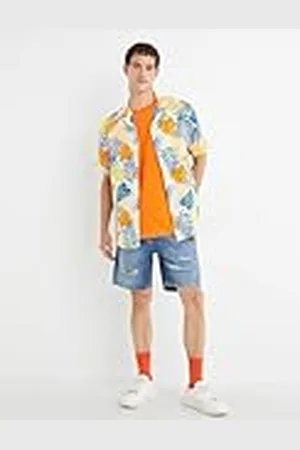 Koton Herr rippad bermudaficka detalj denim shorts, , 29