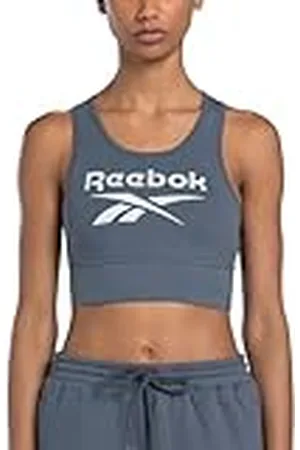 Reebok Identitet stor logotyp bomull bralette, , XXS